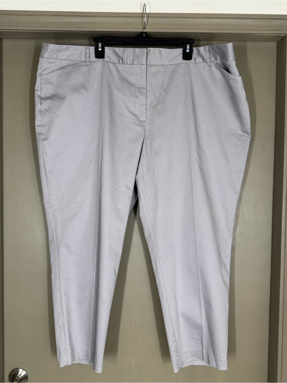 NWT Liz Claiborne Classic Light Gray Straight-Leg Dress Pants Size 24W - Picture 1 of 8